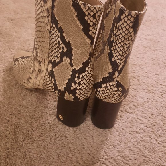 Tory Burch  Roccia Snakeskin Leather Ankle Boots - Picture 4 of 6